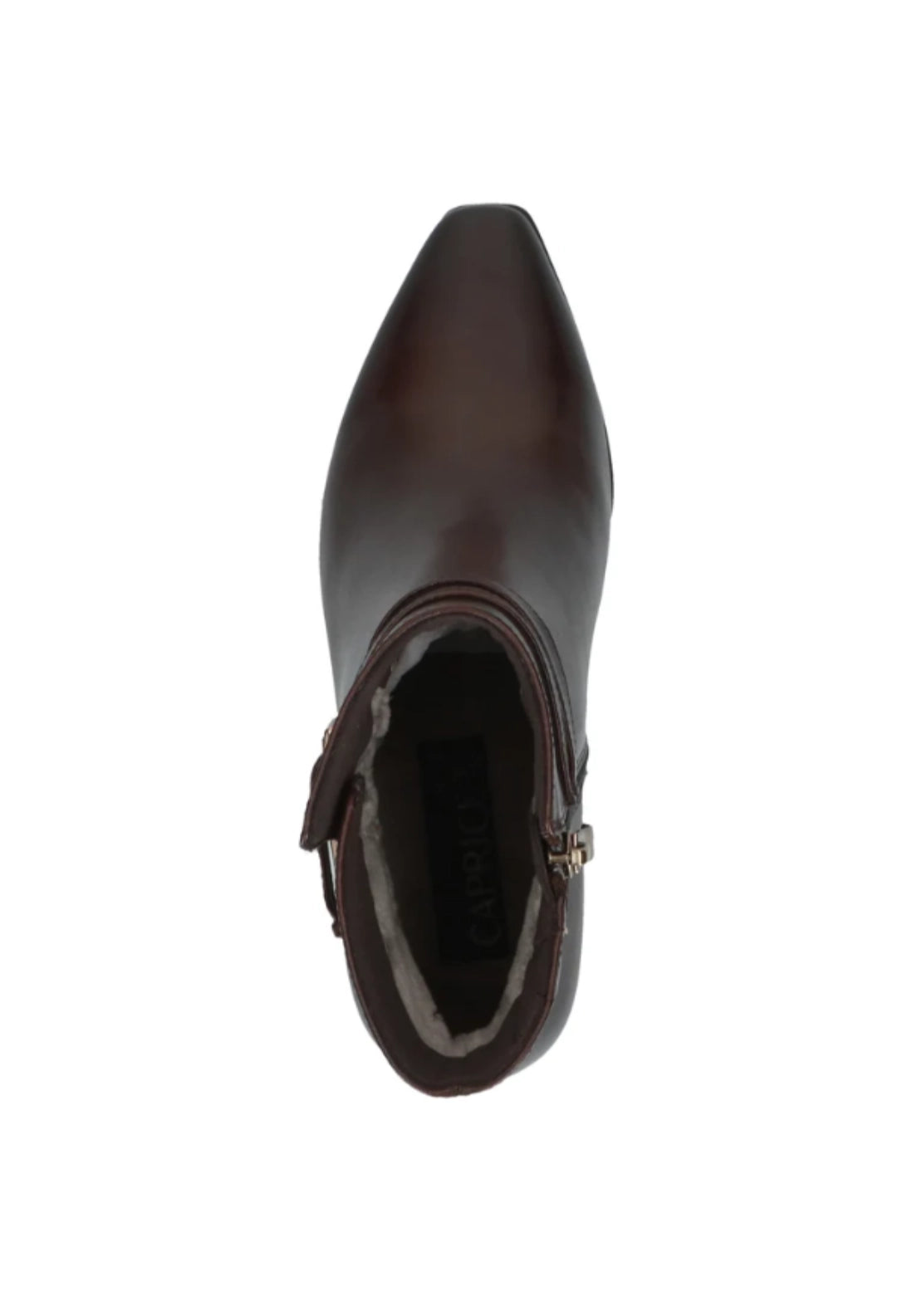 Block Heel Double Strap Boot - Dk Brown