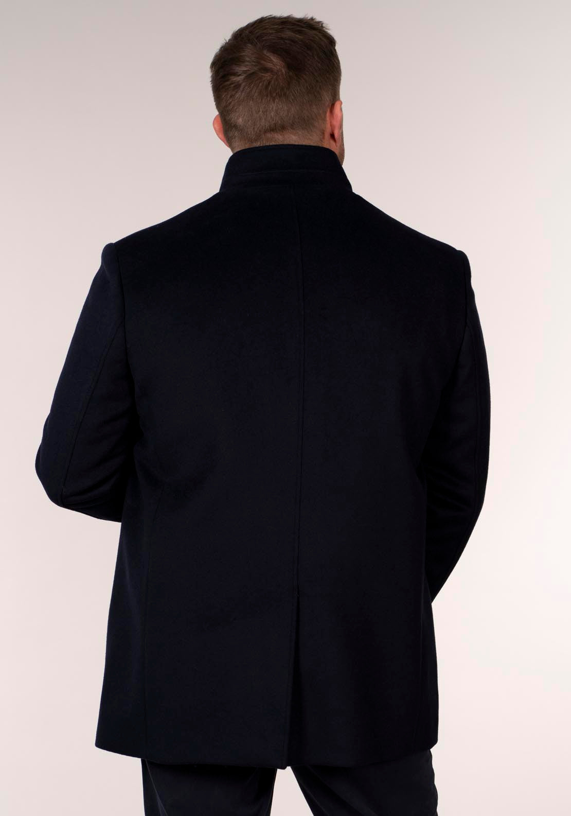 Daniel Grahame Watson 3/4 Wool Coat - Blue 2 Shaws Department Stores
