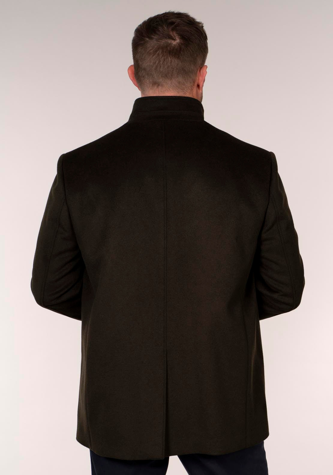 Daniel Grahame Watson 3/4 Wool Coat - Brown 2 Shaws Department Stores