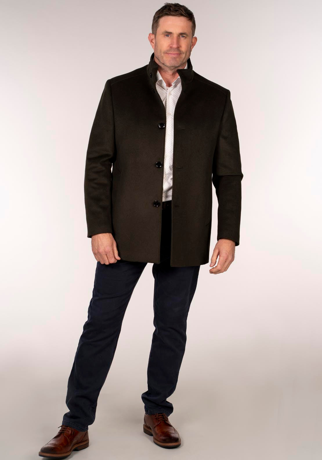 Daniel Grahame Watson 3/4 Wool Coat - Brown 6 Shaws Department Stores