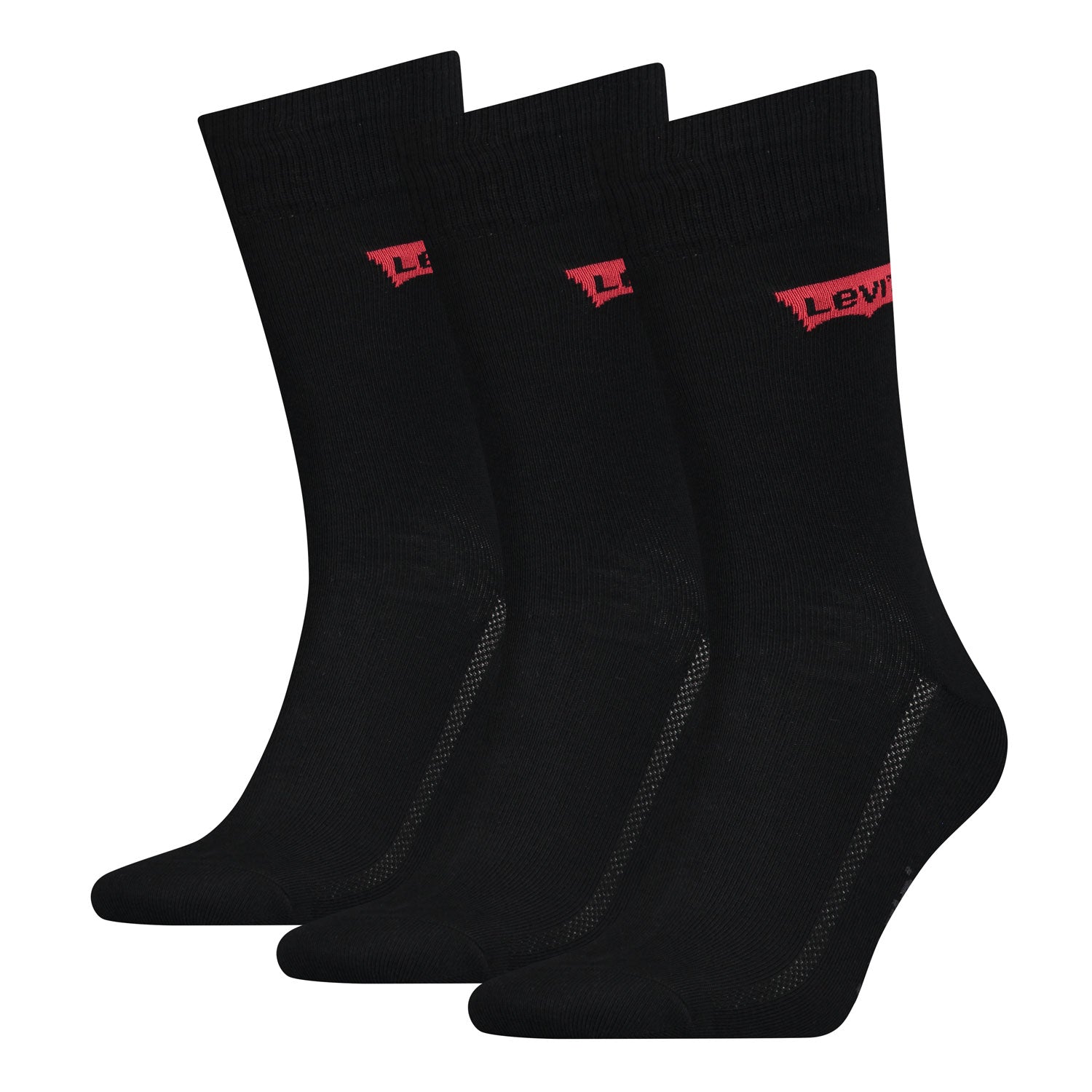 Levis Levis 168sf Regular Cut 3 Pack Socks - Black 1 Shaws Department Stores