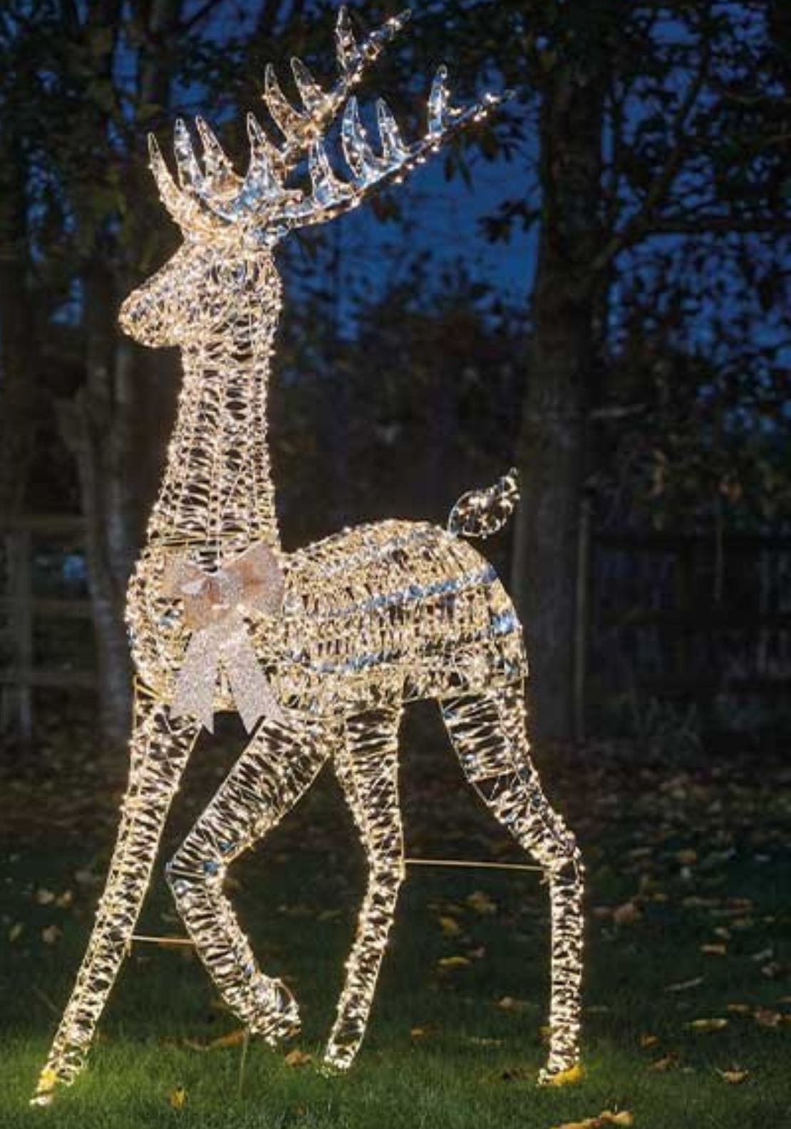 The Home Christmas LED Twist Stag - Gold 2 Shaws Department Stores