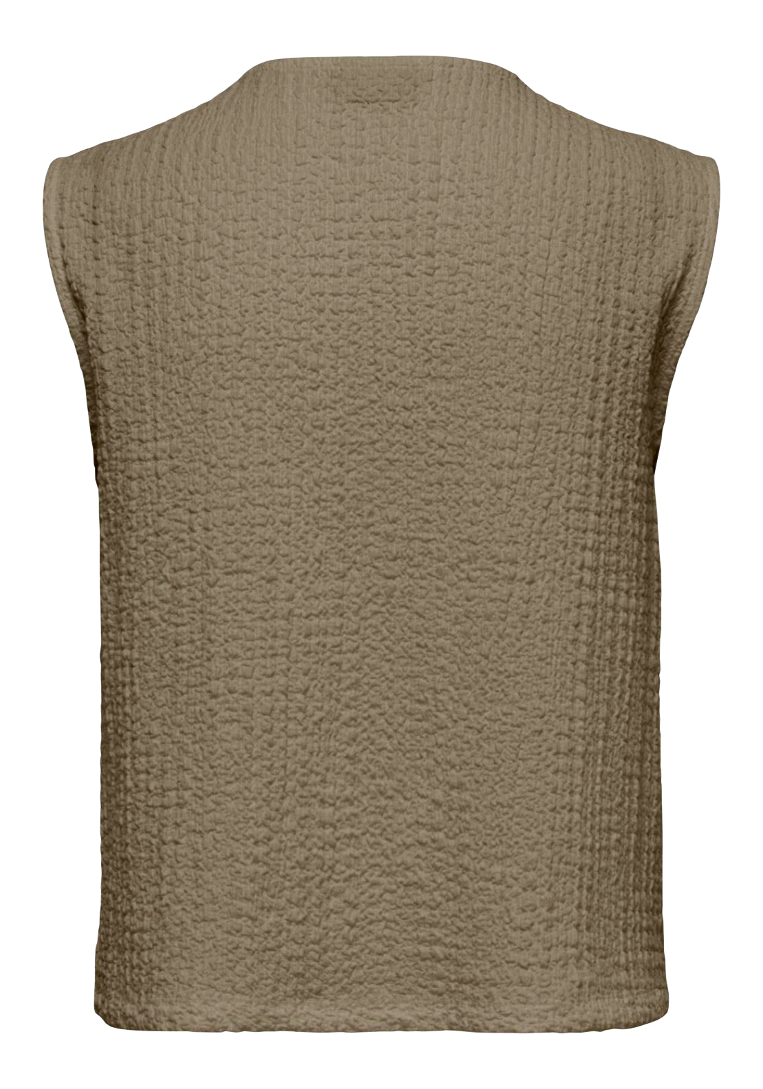 Jdy Turbo Sleeveless Waistcoat - Petrified Oak 2 Shaws Department Stores