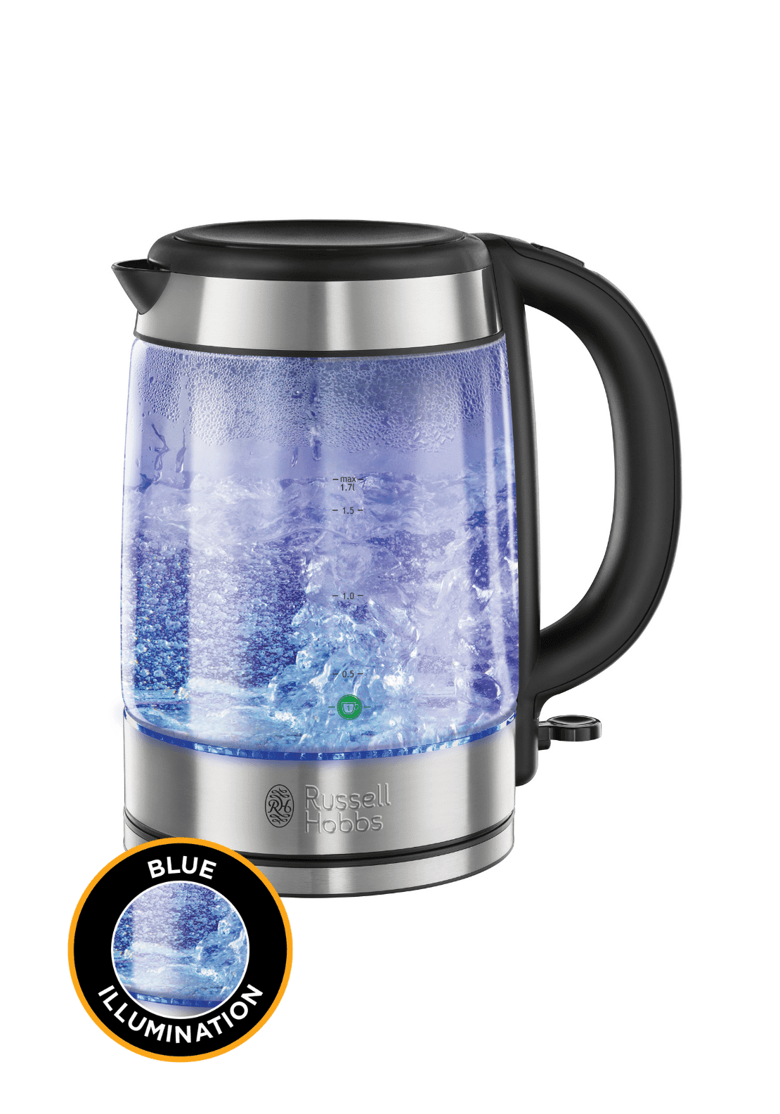Russell Hobbs Illuminating Glass Kettle Stainless Steel 2 Shaws Department Stores