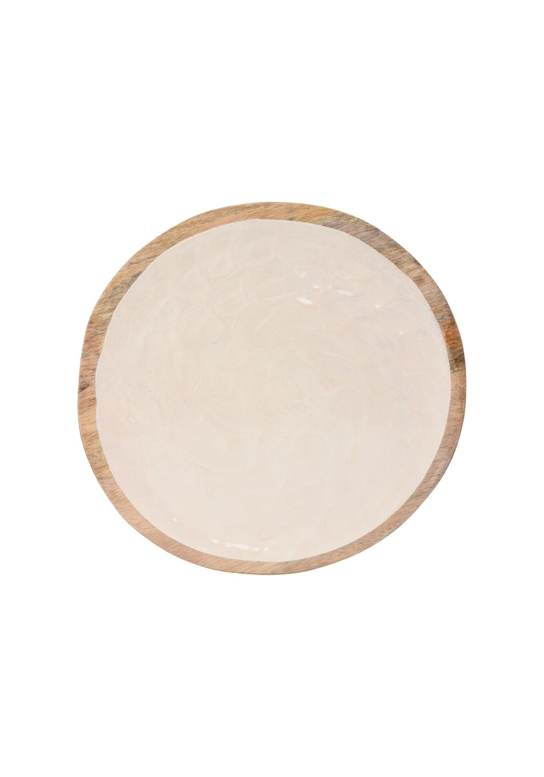 Mango Wood Plate Round - Nude