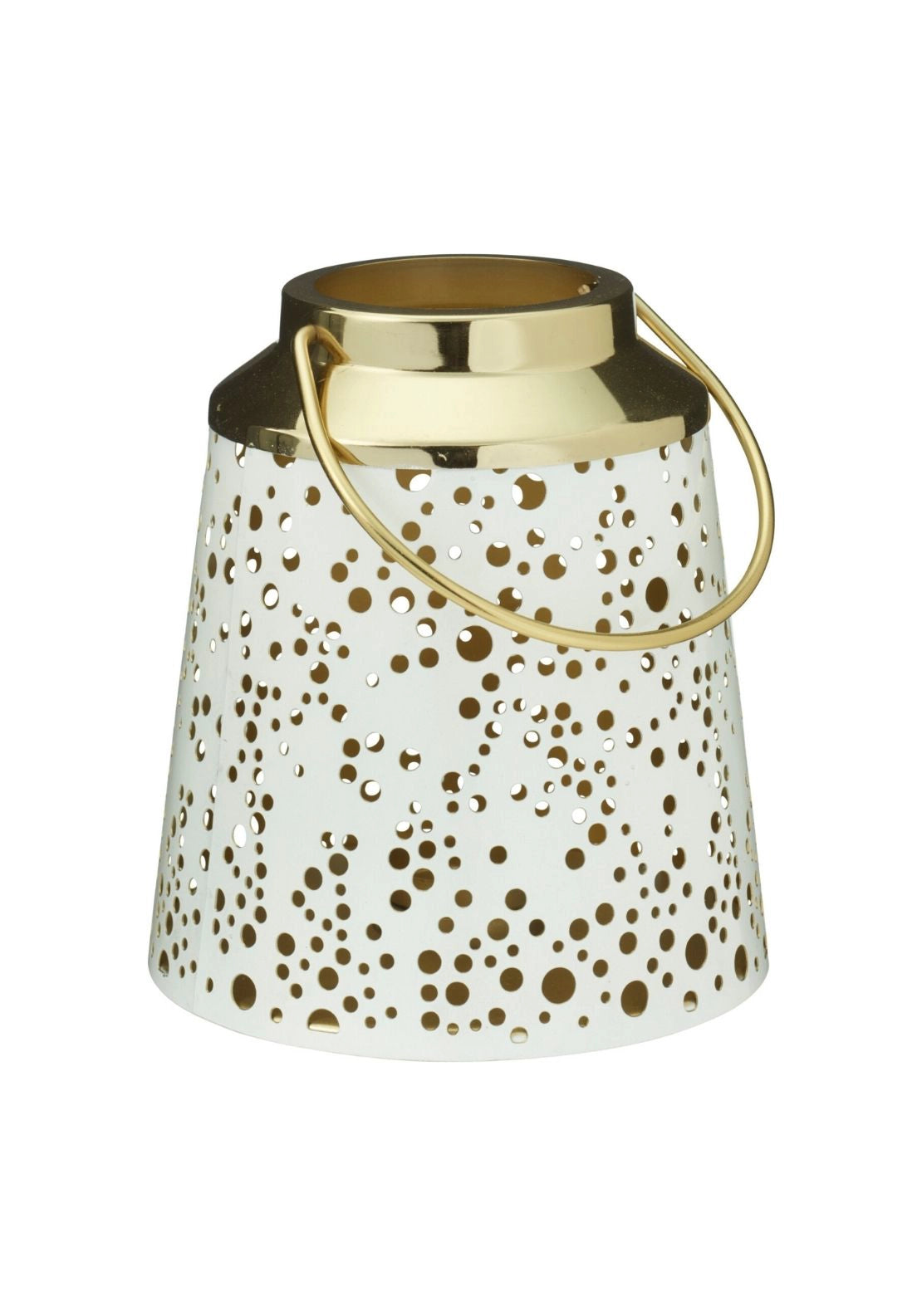 Tealight Lantern - White / Gold