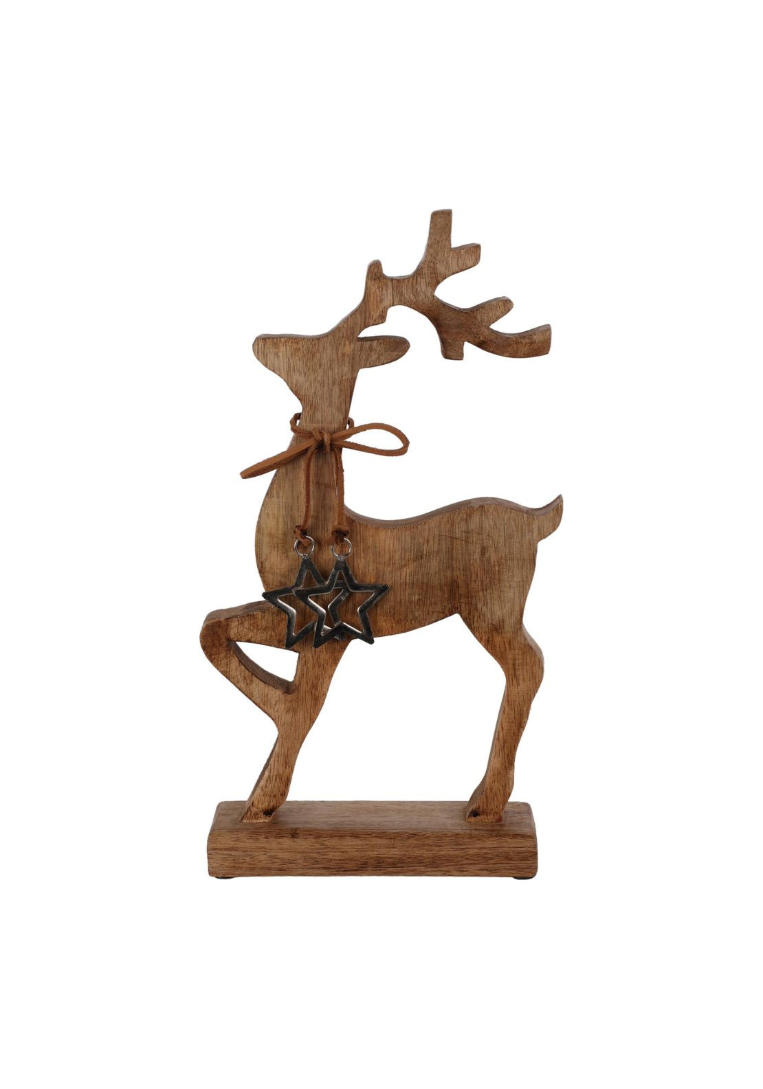 Wooden Reindeer On Base
