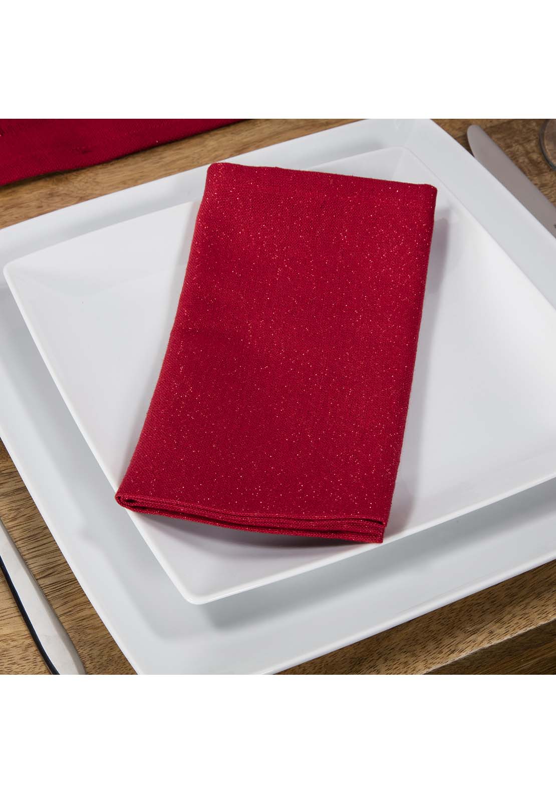 The Home Christmas Set Of 4 Glittered Cloth Napkin 2 Shaws Department Stores