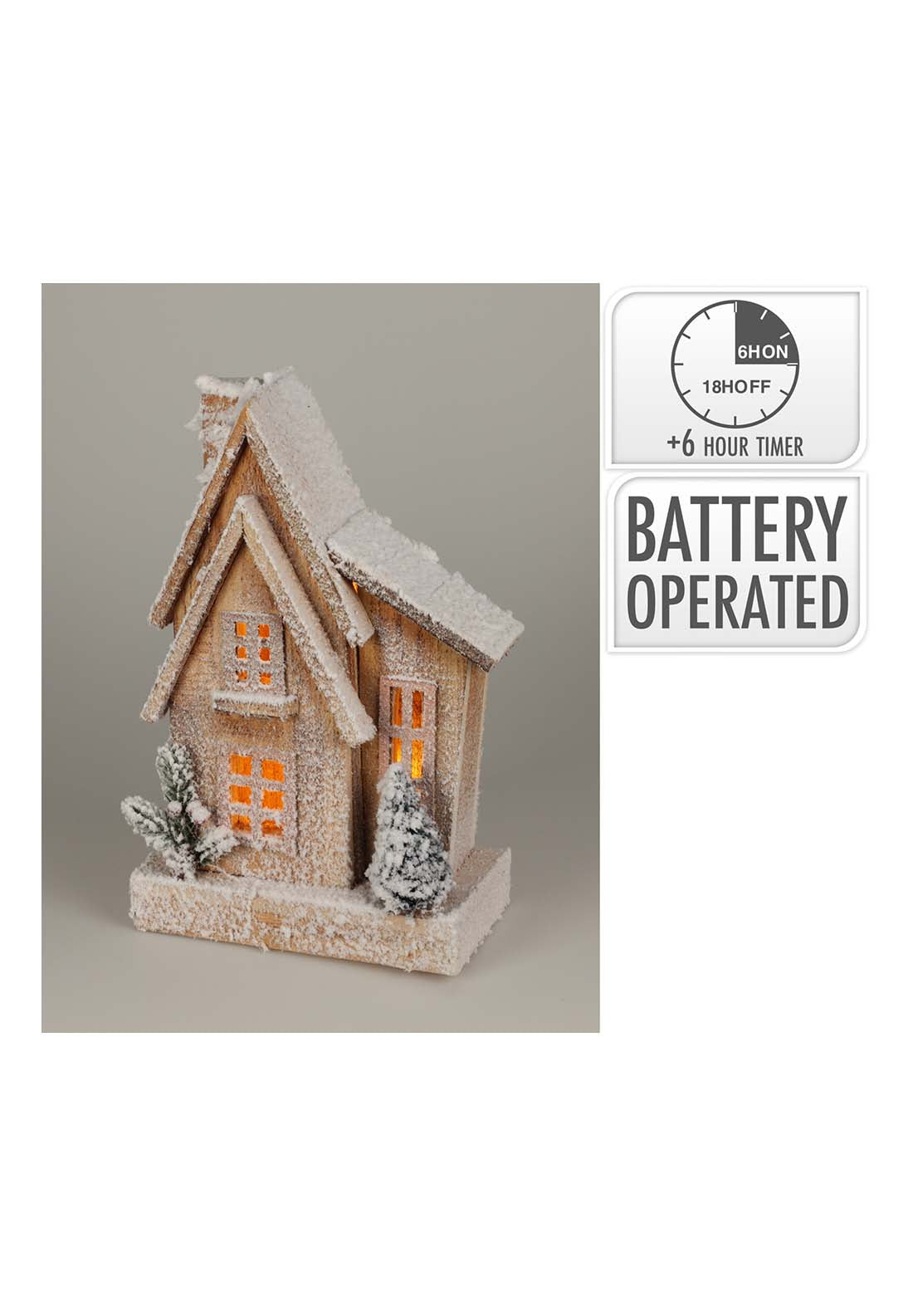 The Home Christmas Christmas LED House - Brown 1 Shaws Department Stores