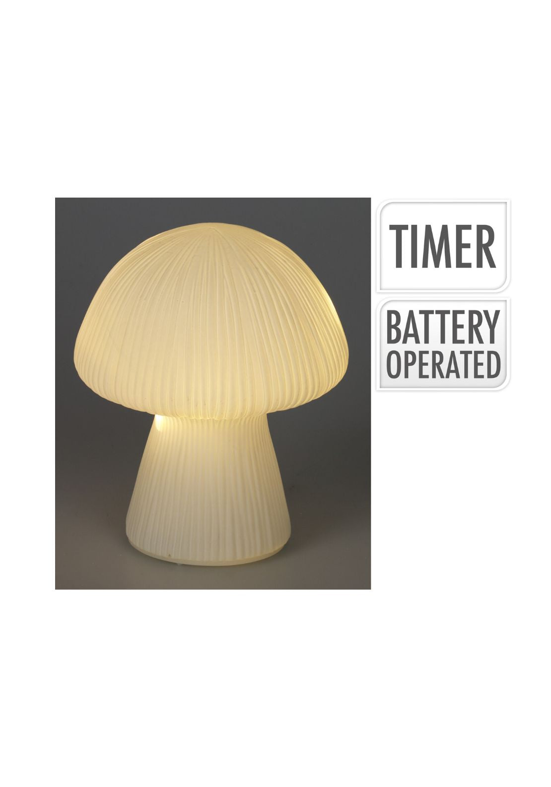 The Home Collection Led Mushroom Light 12X15Cm, White 2 Shaws Department Stores