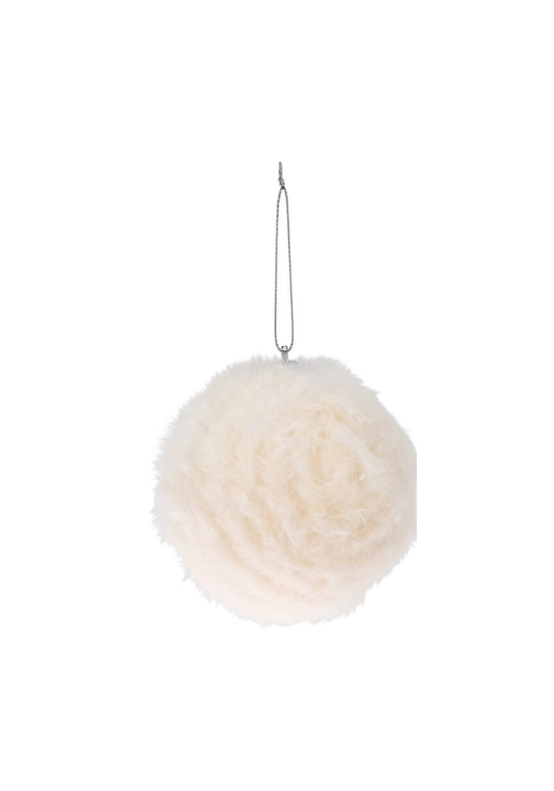 Christmas Faux Fur Decoration - White