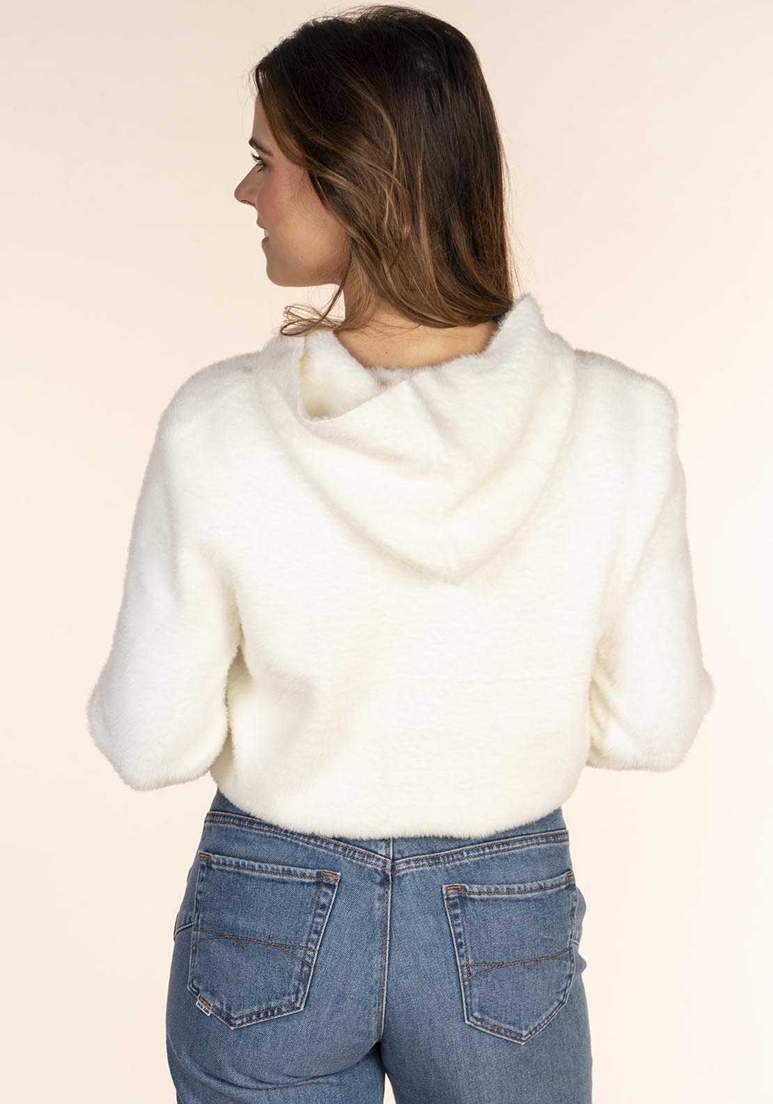 Naoise Hooded Fether Yarn Cardigan 4 Shaws Department Stores