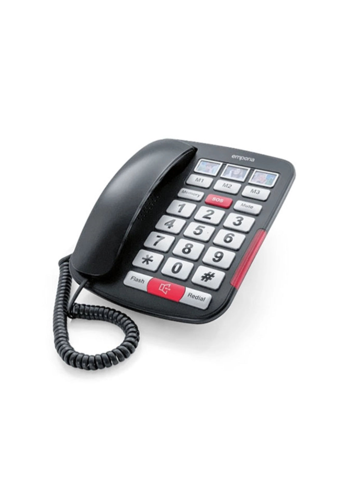 Emporia AMPLi40 Big-Button Amplified Corded Home Phone - Black/Silver 1 Shaws Department Stores
