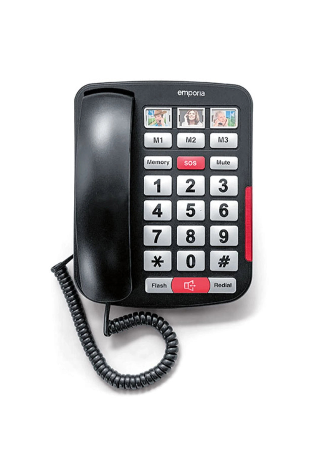 Emporia AMPLi40 Big-Button Amplified Corded Home Phone - Black/Silver 2 Shaws Department Stores