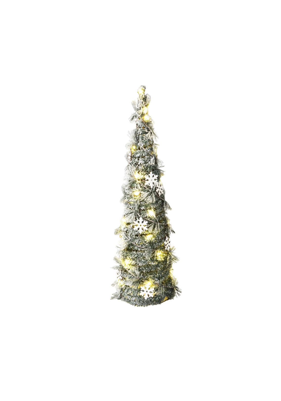 LED Cone Tree With Snow 40cm
