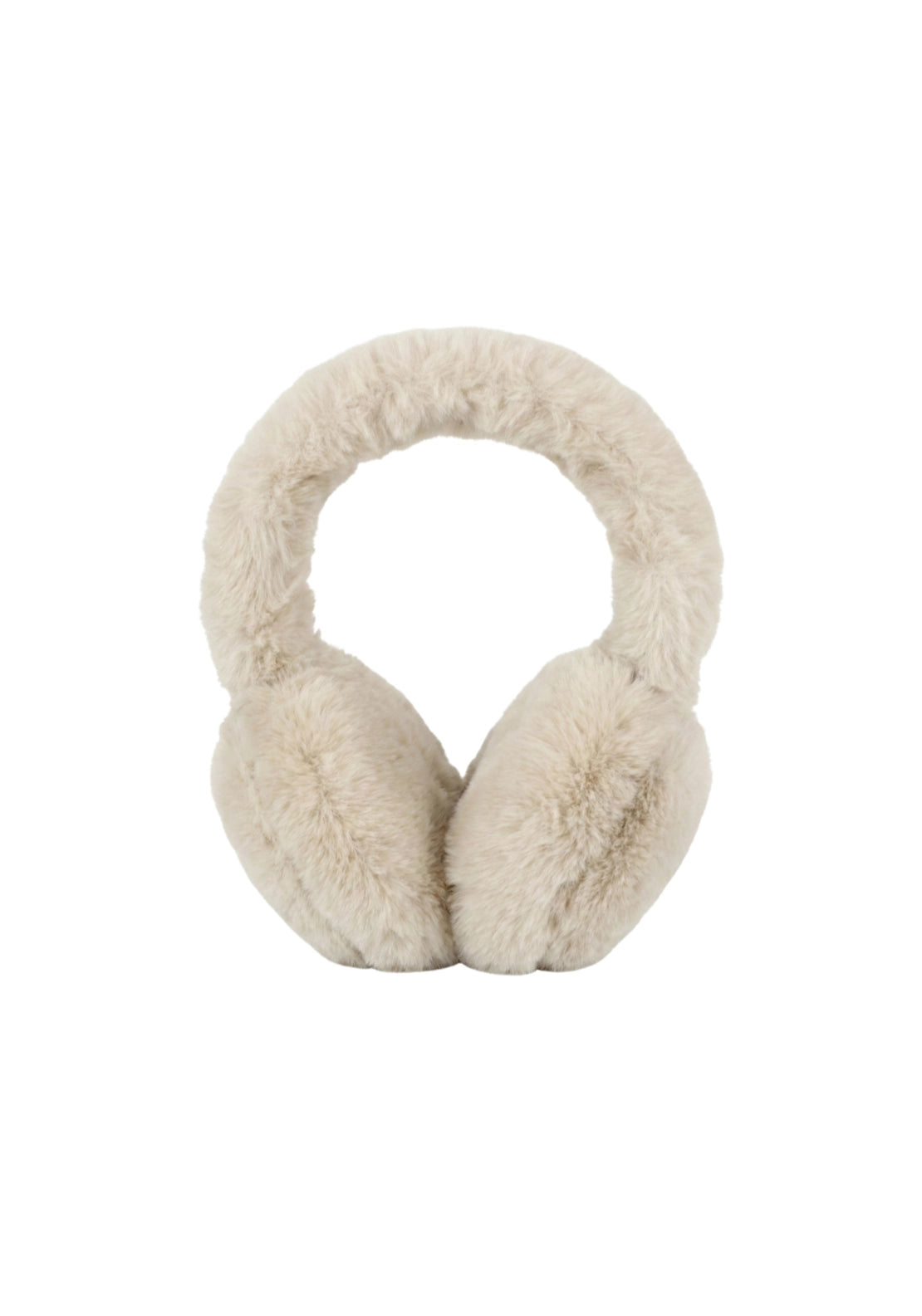 Fluffy Faux Fur Earmuffs - Beige