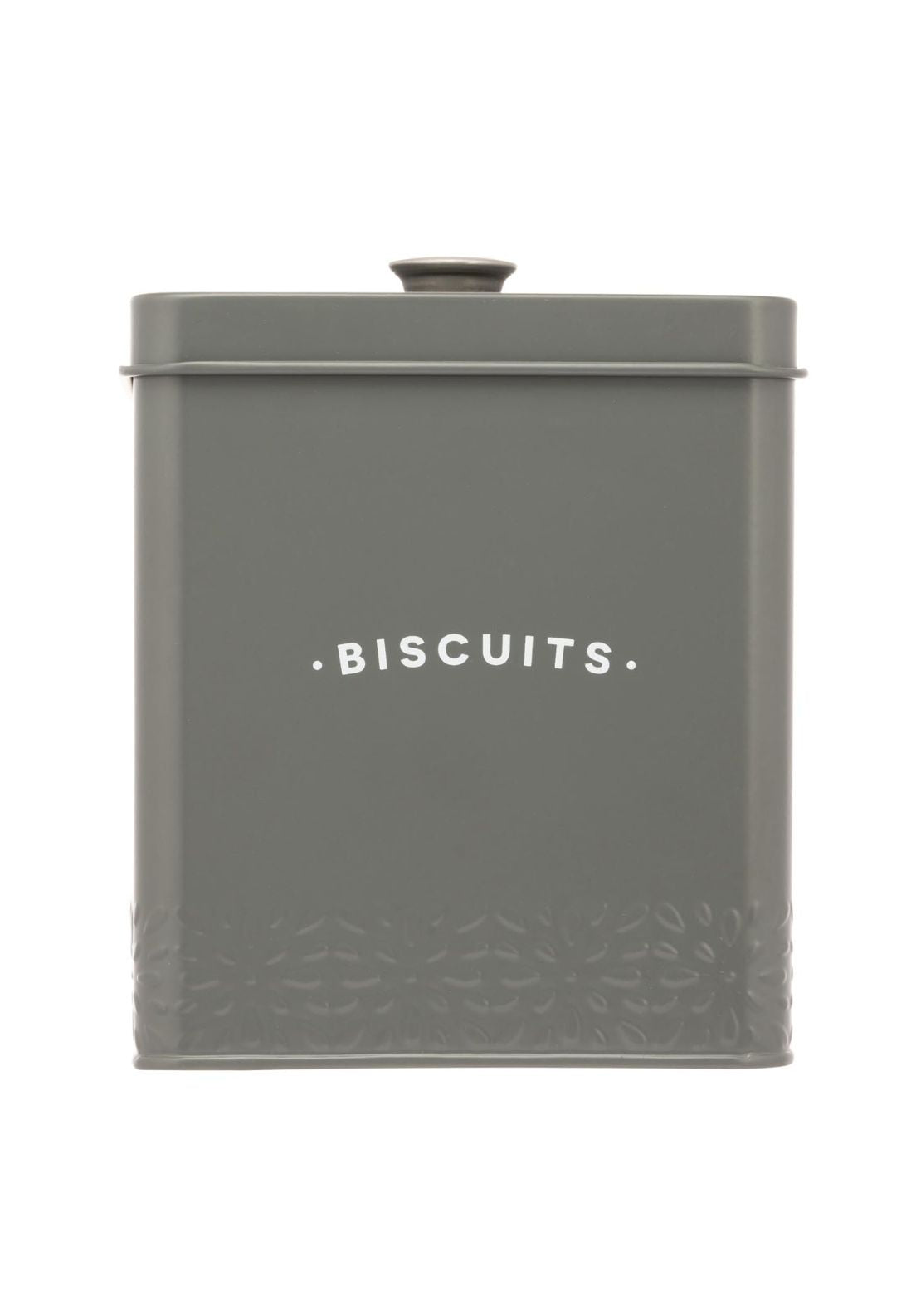The Home Artisan Street Biscuit Storage Can - Grey 1 Shaws Department Stores