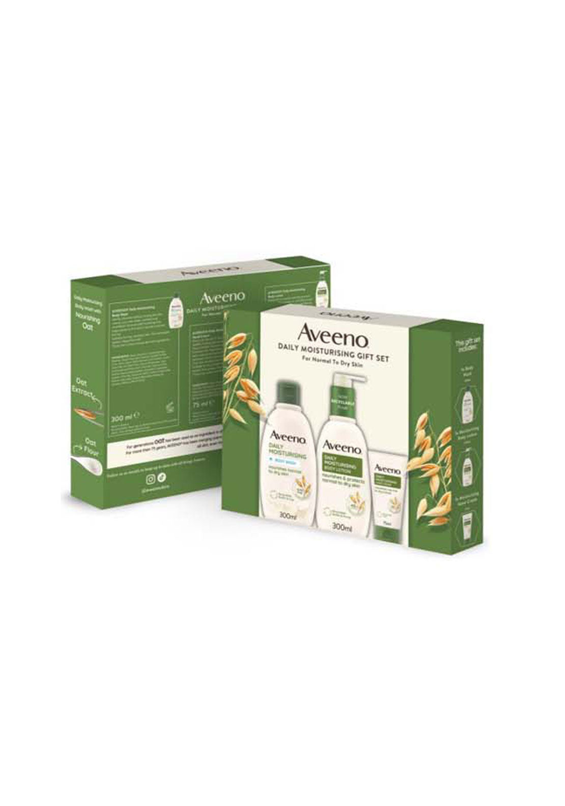 Aveeno Daily Moisturising 3 Piece Gift Set - Green 1 Shaws Department Stores