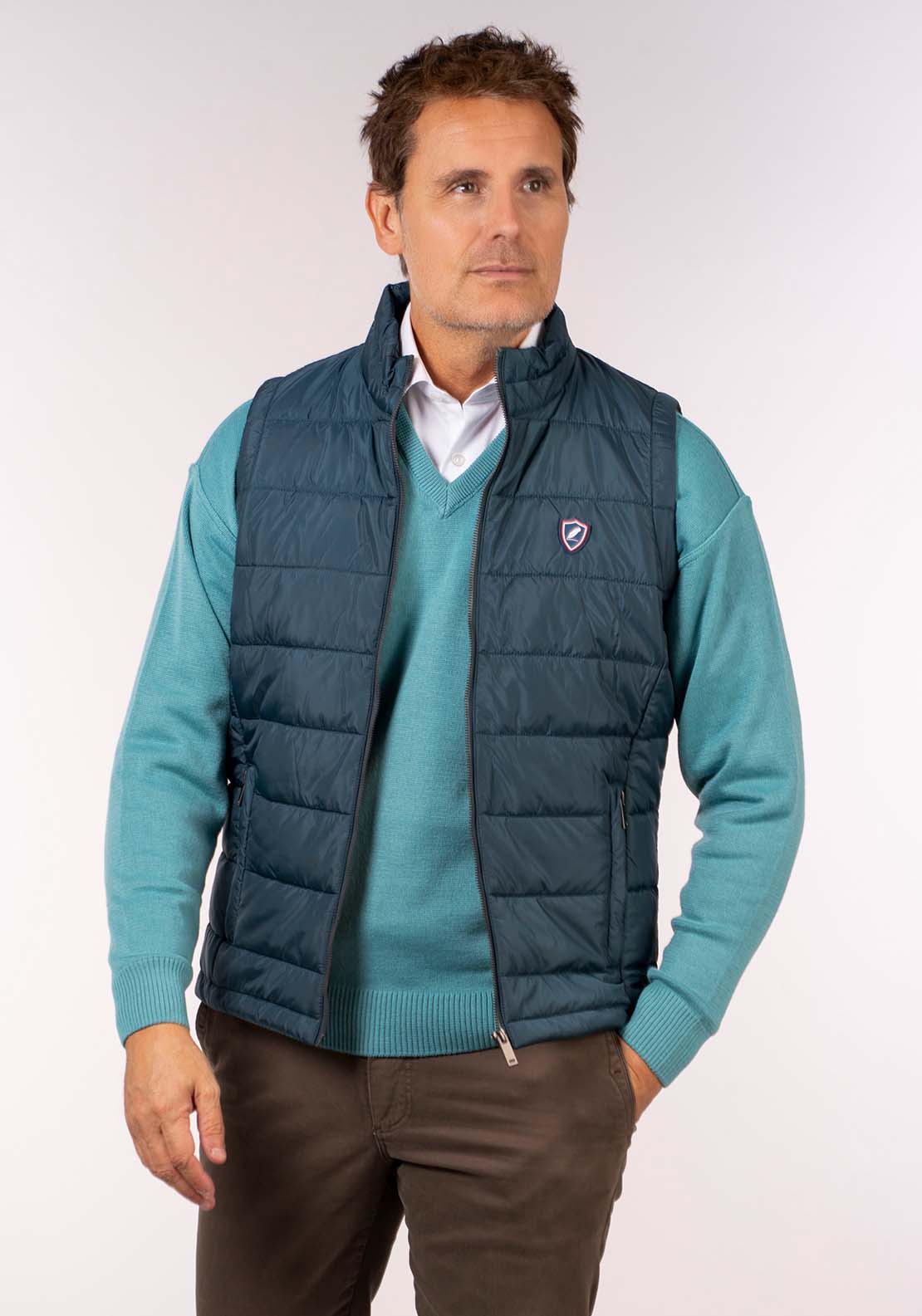 Yeats Gilet - Blue 1 Shaws Department Stores