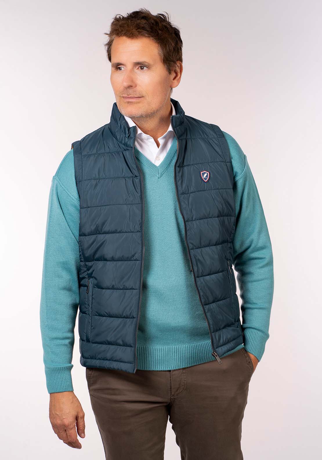 Yeats Gilet - Blue 2 Shaws Department Stores