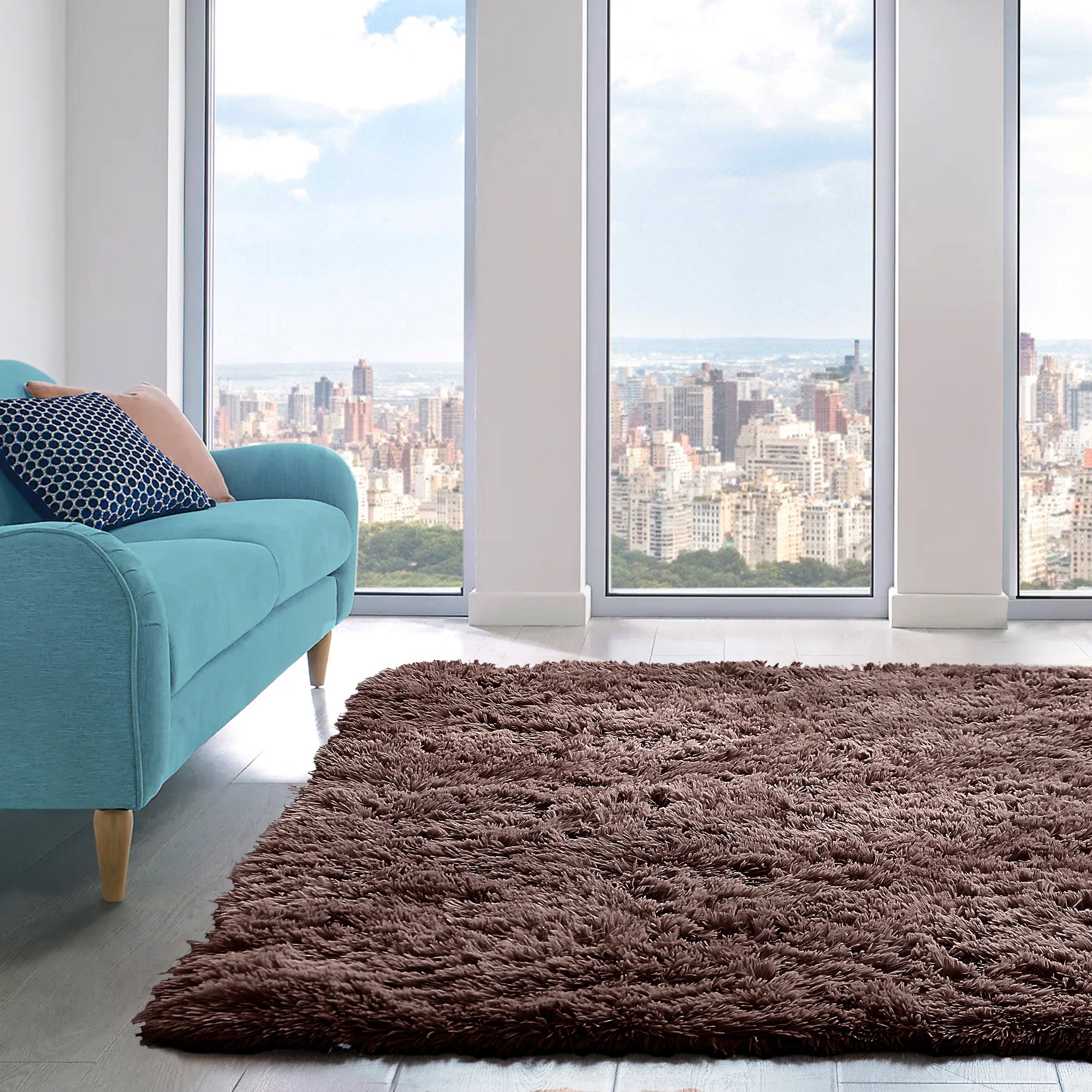 The Home Collection Alaska Basic Rug - 120x70 - Chocolate 1 Shaws Department Stores