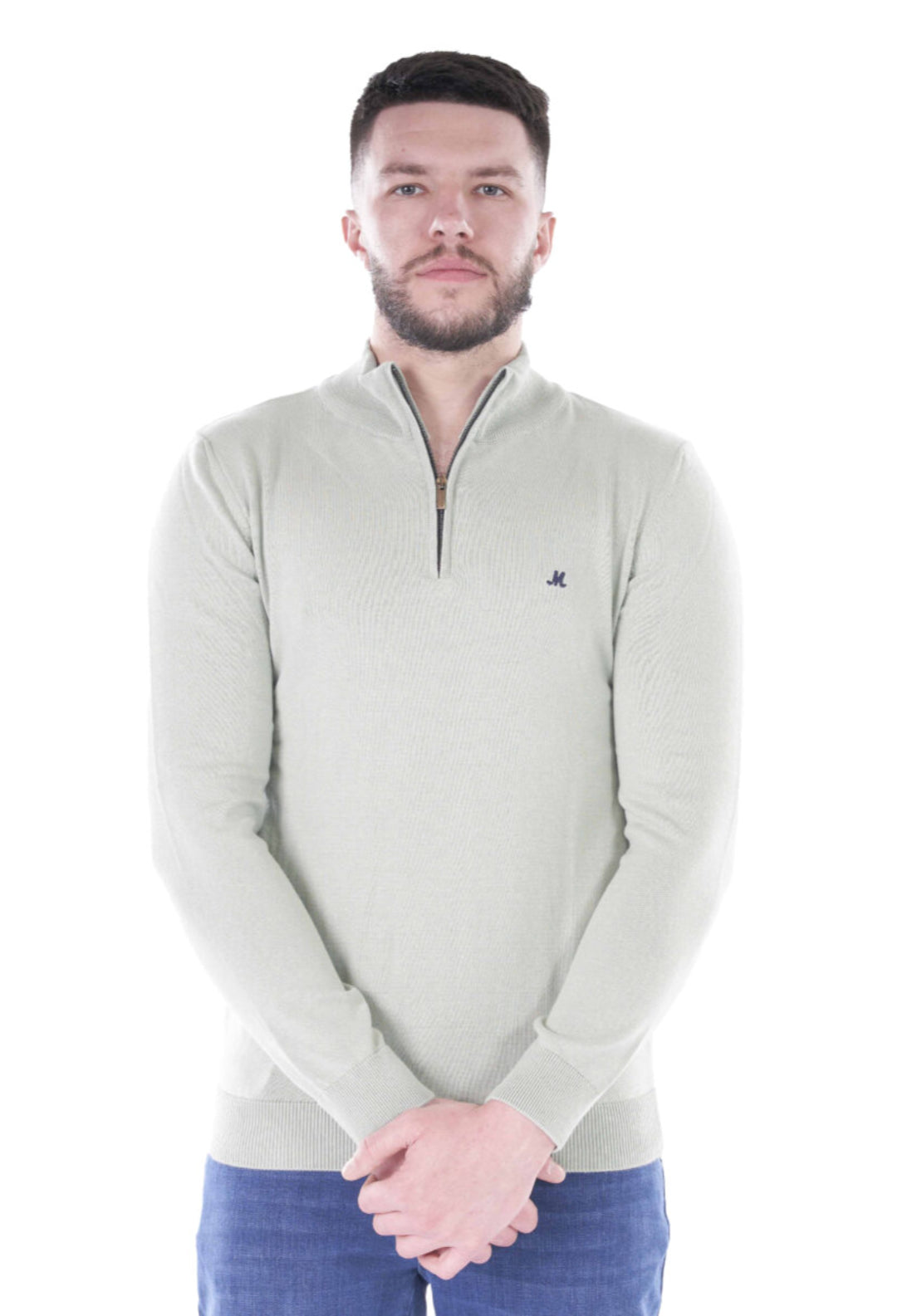 Altis 1/4 Zip Knit - Sage 3