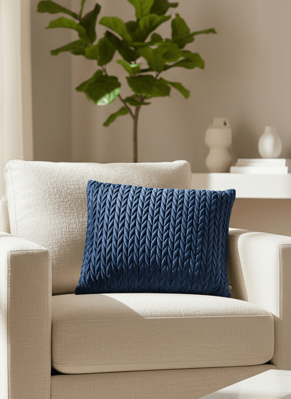 Laurence Llewelyn-bowen Amour Cushion - Navy 1 Shaws Department Stores
