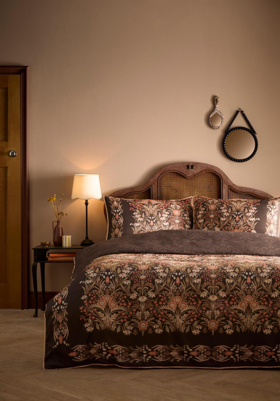 Heather & Ferne 100% Cotton Alice Duvet Cover Set - Brown 2 Shaws Department Stores