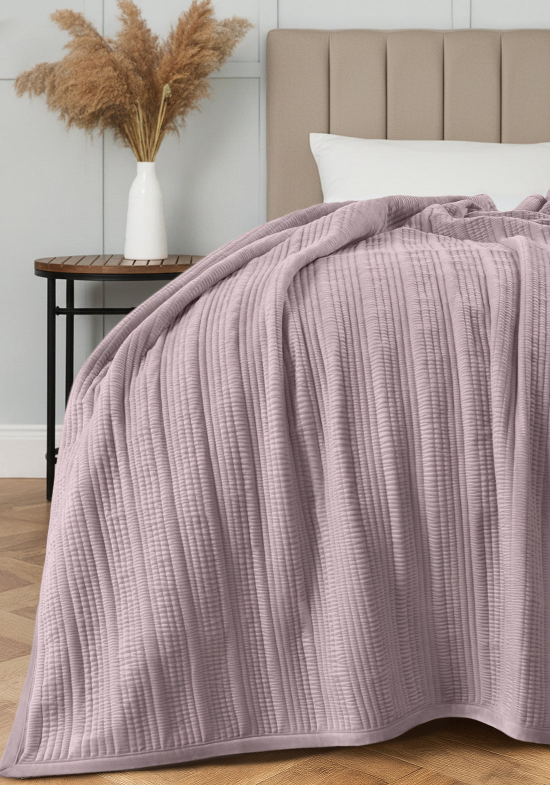 The Home Collection 100% Cotton Ashbury Throw - Pink 1 Shaws Department Stores