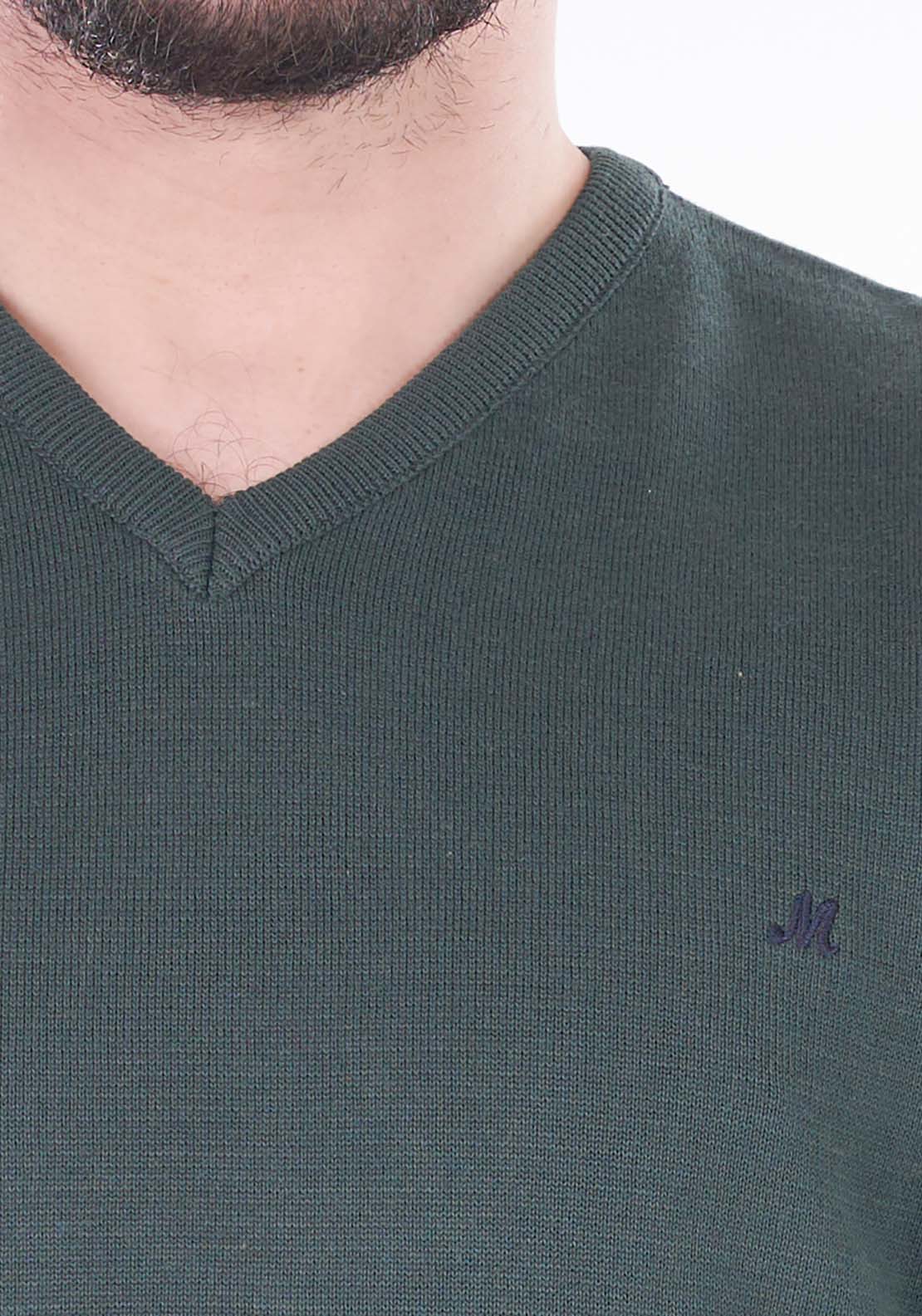 Mineral Azenha Vneck Knit - Green 2 Shaws Department Stores