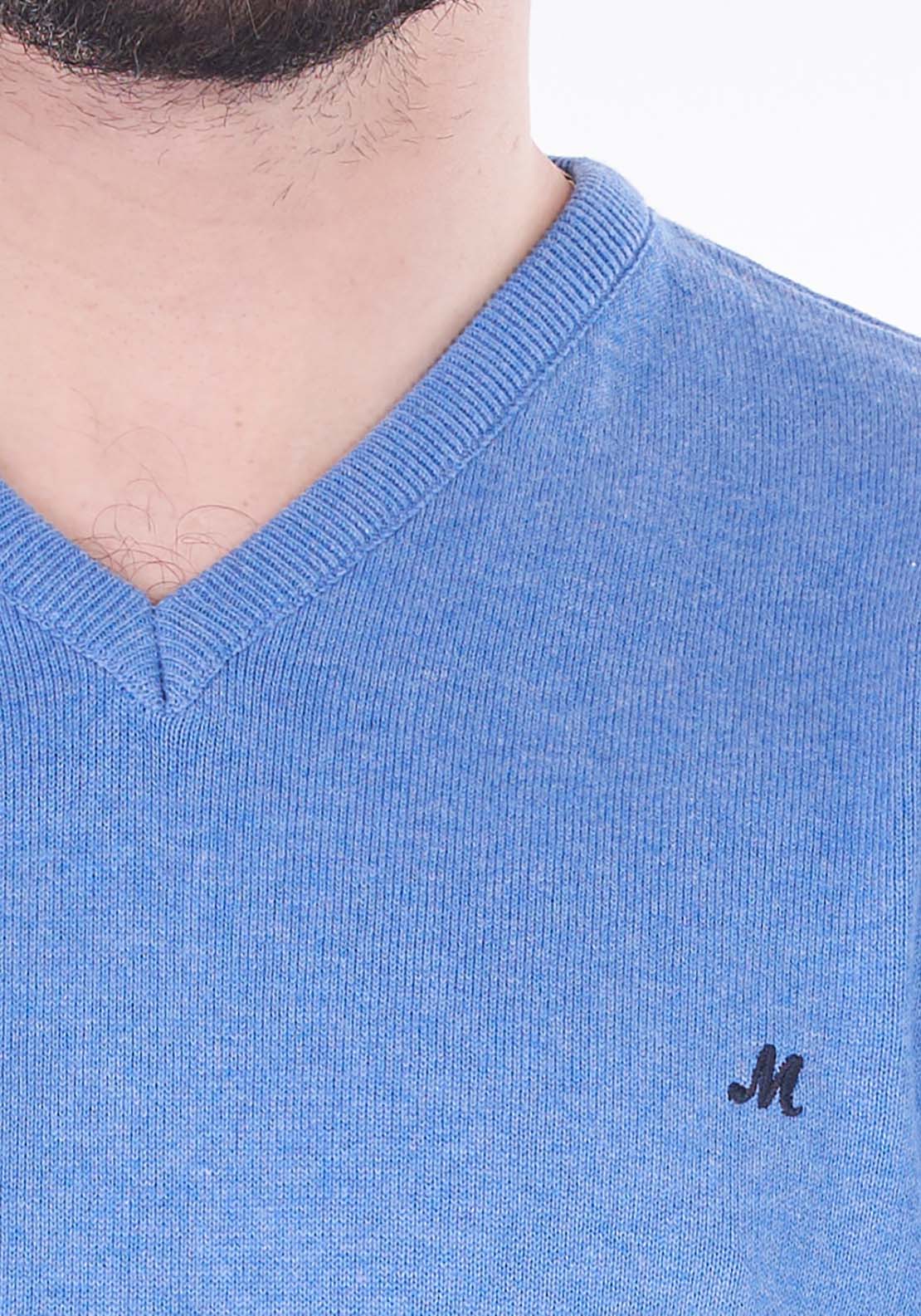 Mineral Azenha Vneck Knit - Blue 2 Shaws Department Stores
