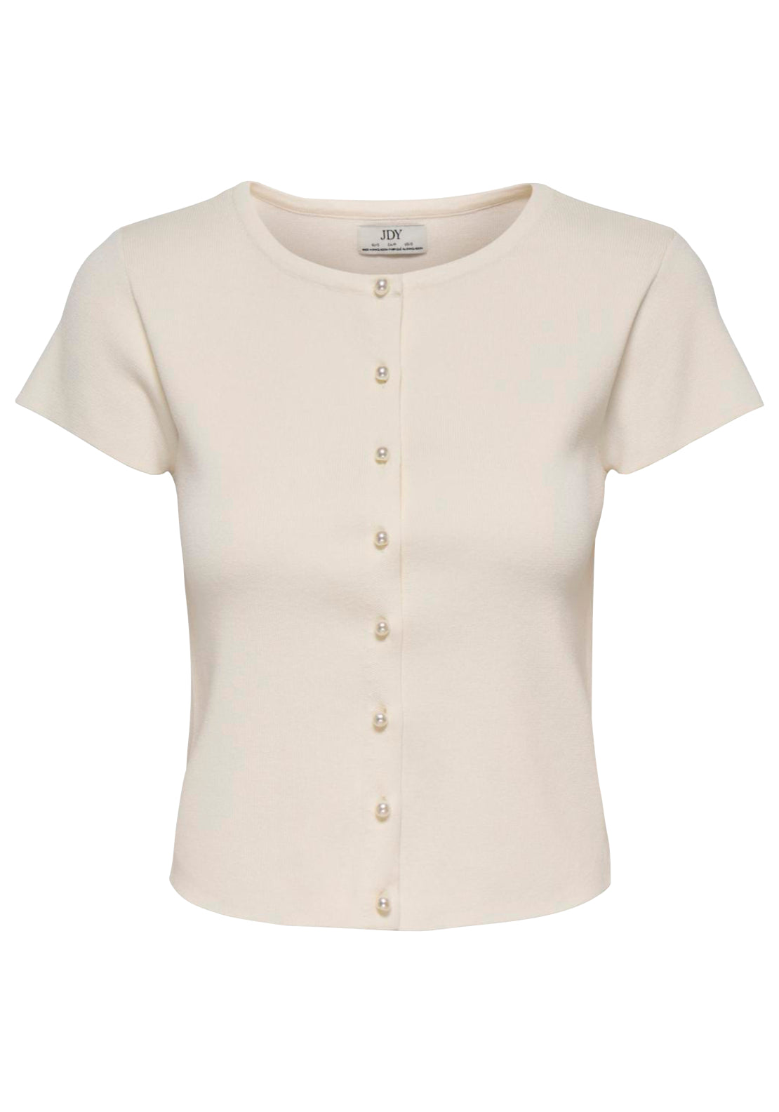 Jdy Astra Short Sleeve Cardigan - Cloud Dancer 1 Shaws Department Stores