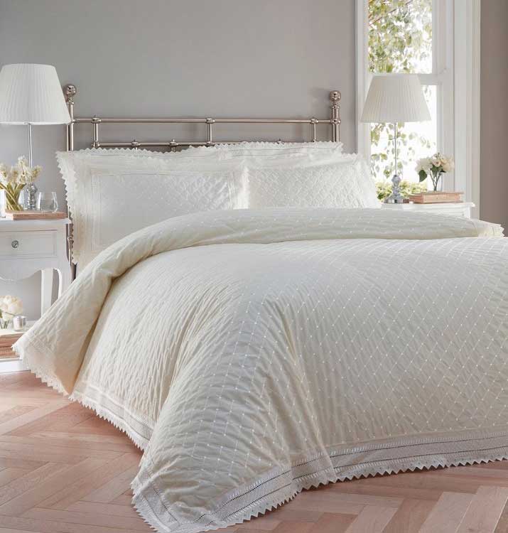 The Home Balmoral Duvet Cover Set - Ecru 1 Shaws Department Stores