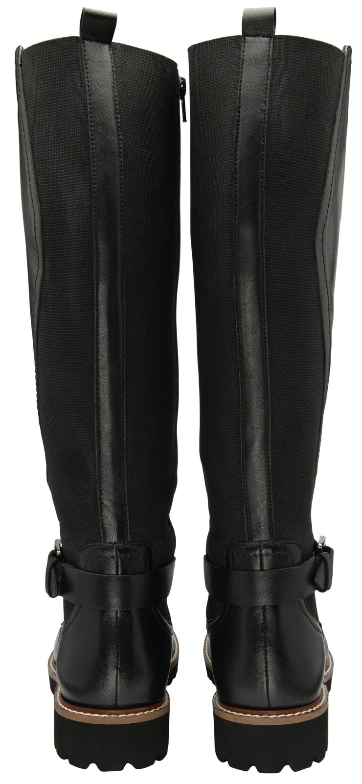 Lotus Belverdere Ladies Flat Knee High Boot - Black Leather 3 Shaws Department Stores