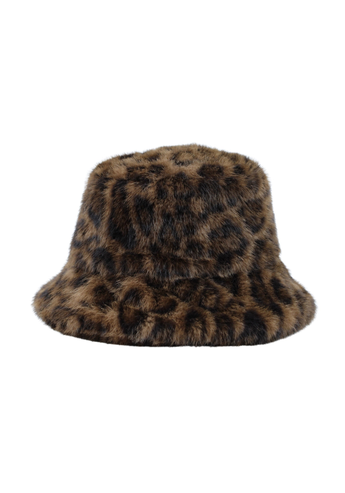Faux Fur Bucket Hat - Leopard
