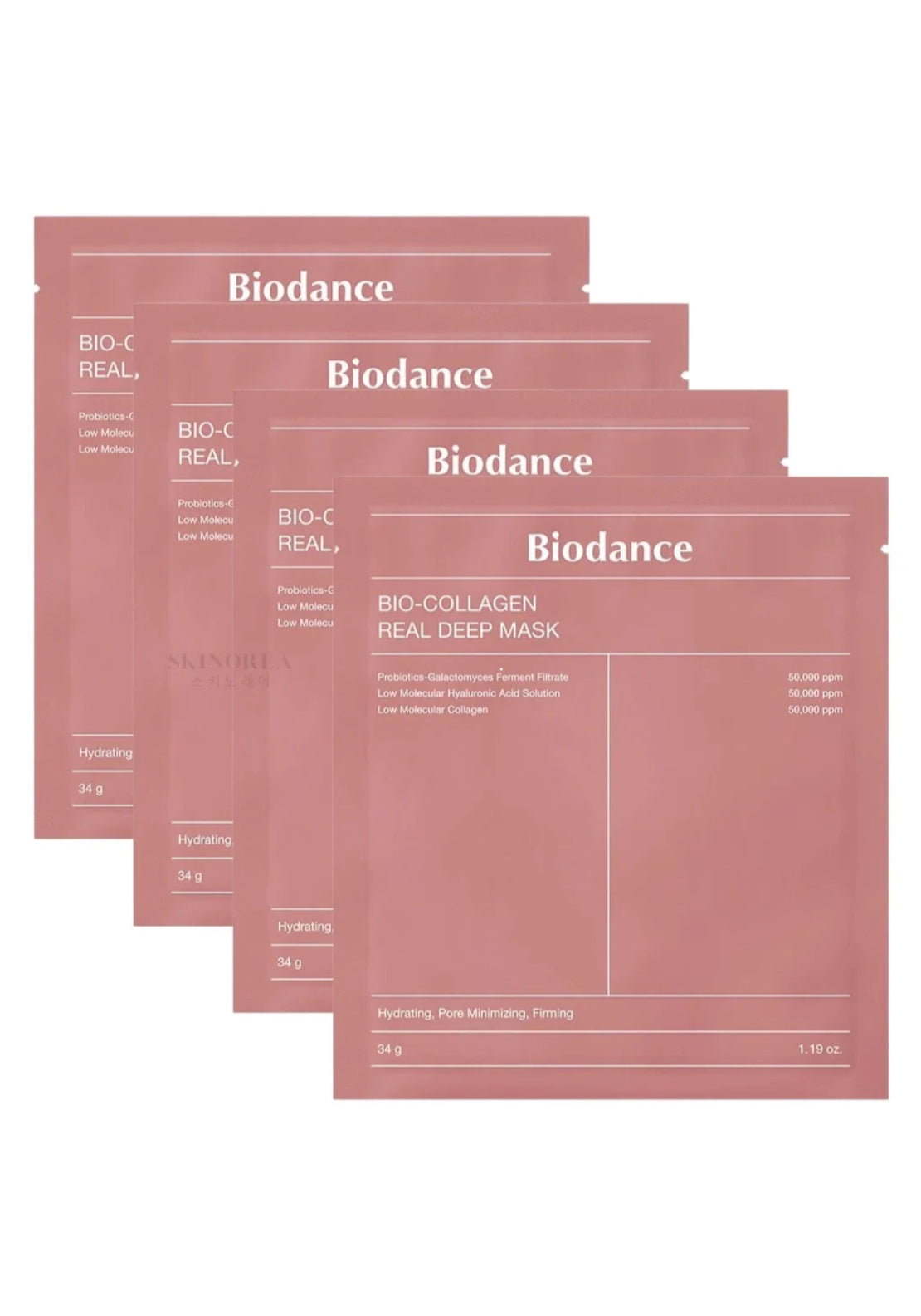 Bio Collagen Mask 4pc - No Colour