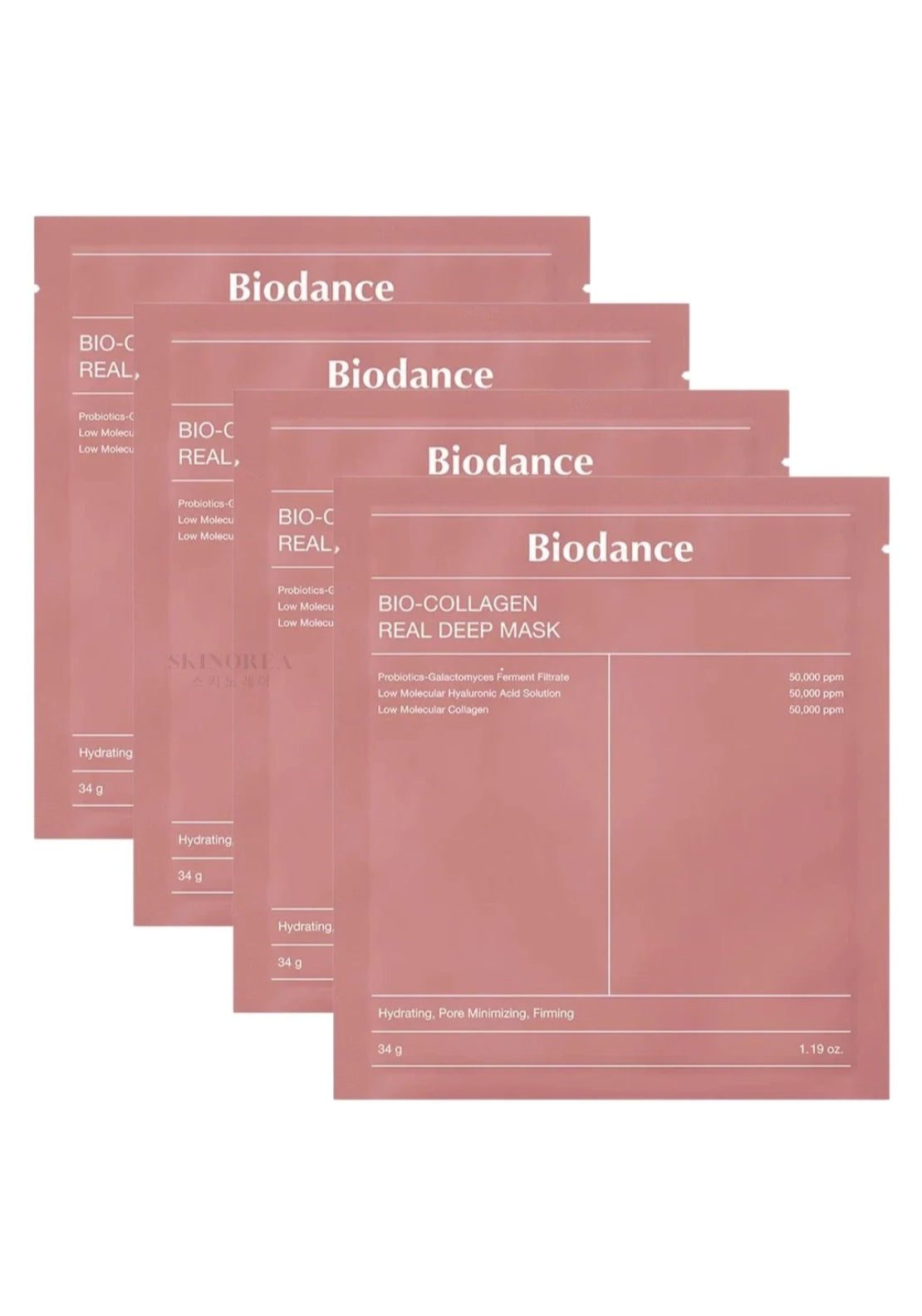 Bio Collagen Mask 4pc - No Colour