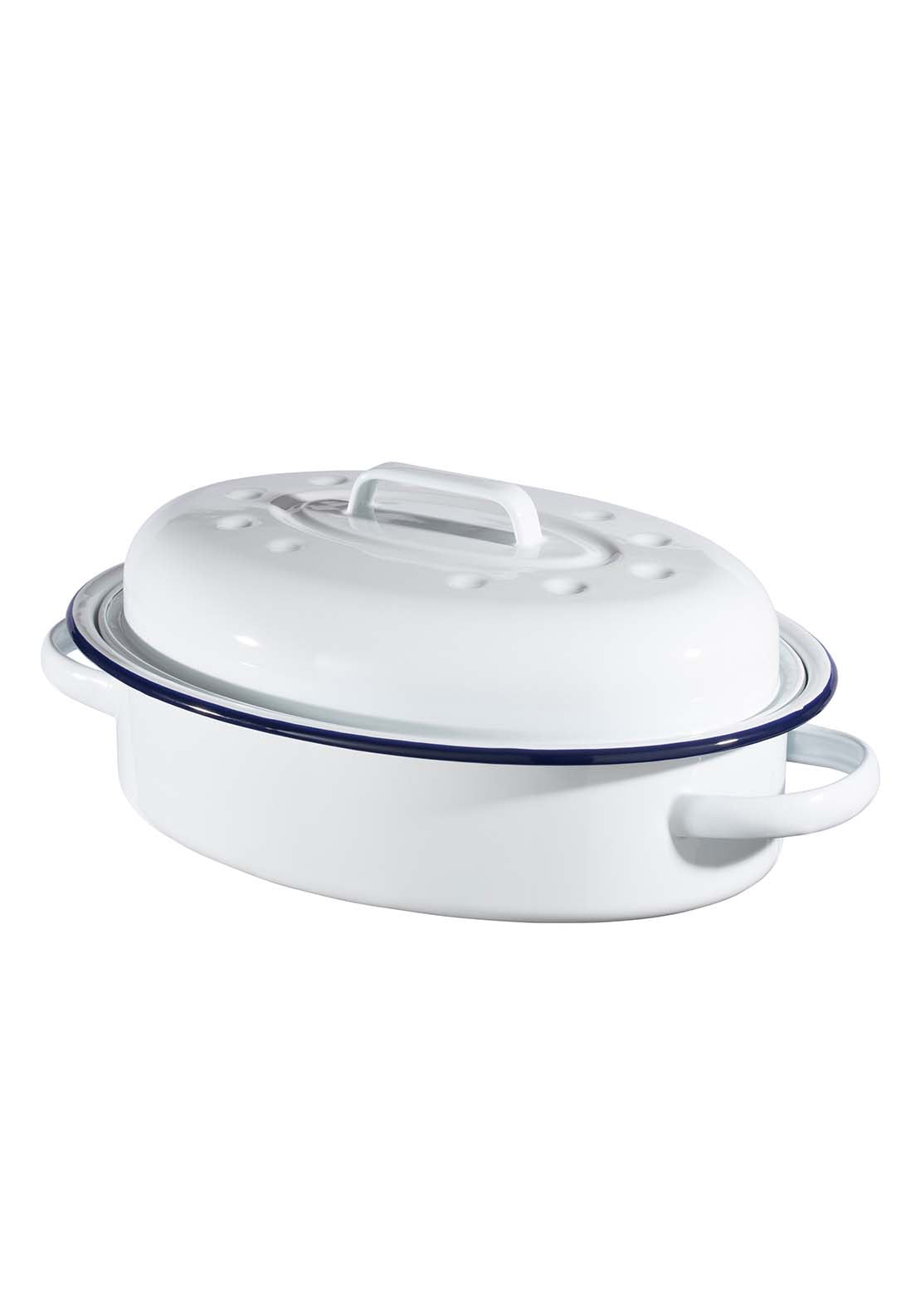 Hairy Bikers Hairy Bikers Enamelled 4L Casserole Dish - White 1 Shaws Department Stores
