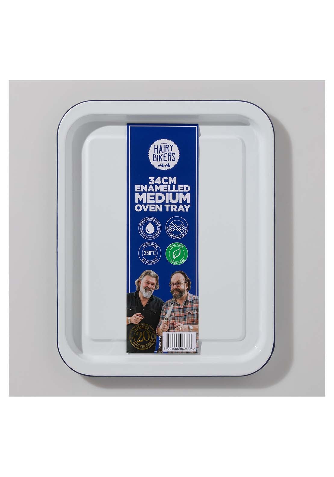 Hairy Bikers Hairy Bikers Enamelled Oven Tray - White 2 Shaws Department Stores