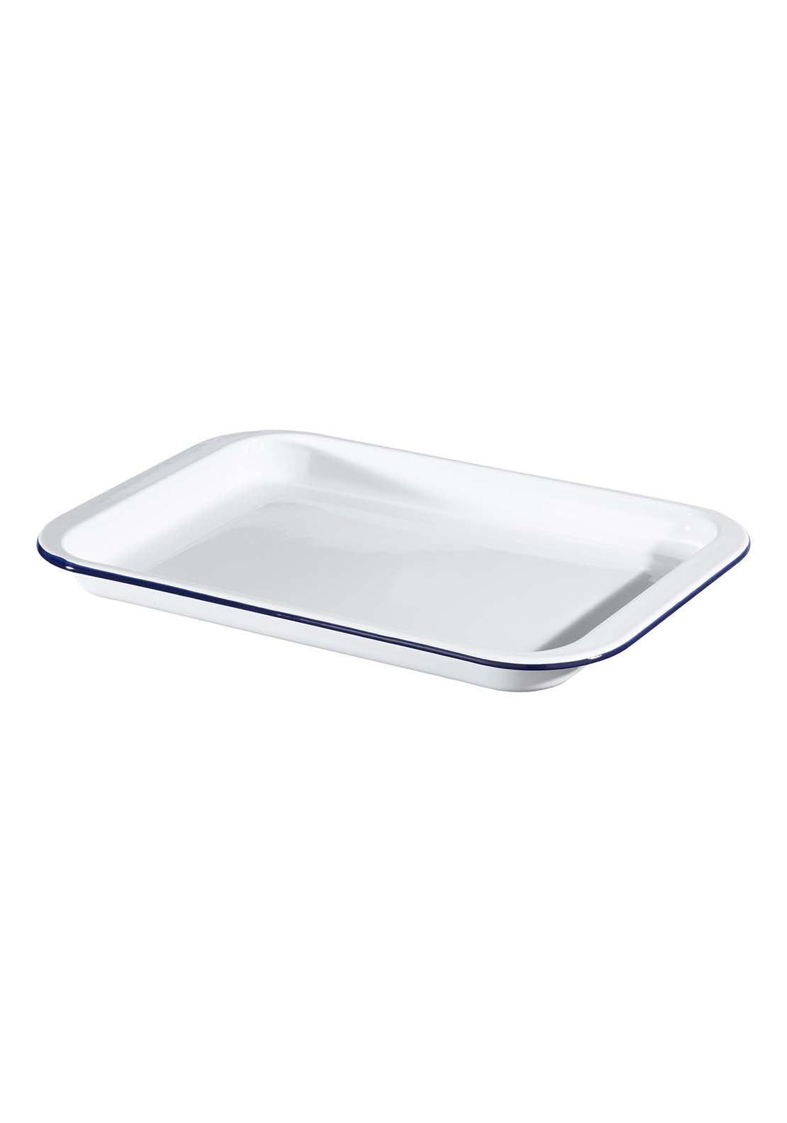 Hairy Bikers Hairy Bikers Enamelled Oven Tray - White 1 Shaws Department Stores