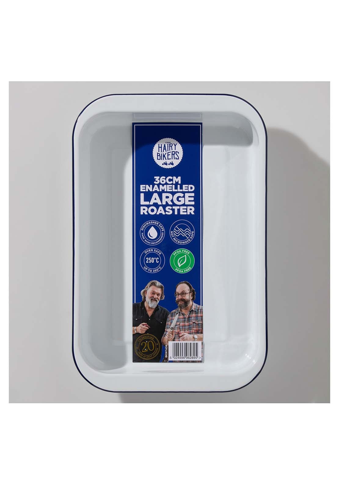 Hairy Bikers Hairy Bikers Enamelled Roasting Tin - White 2 Shaws Department Stores