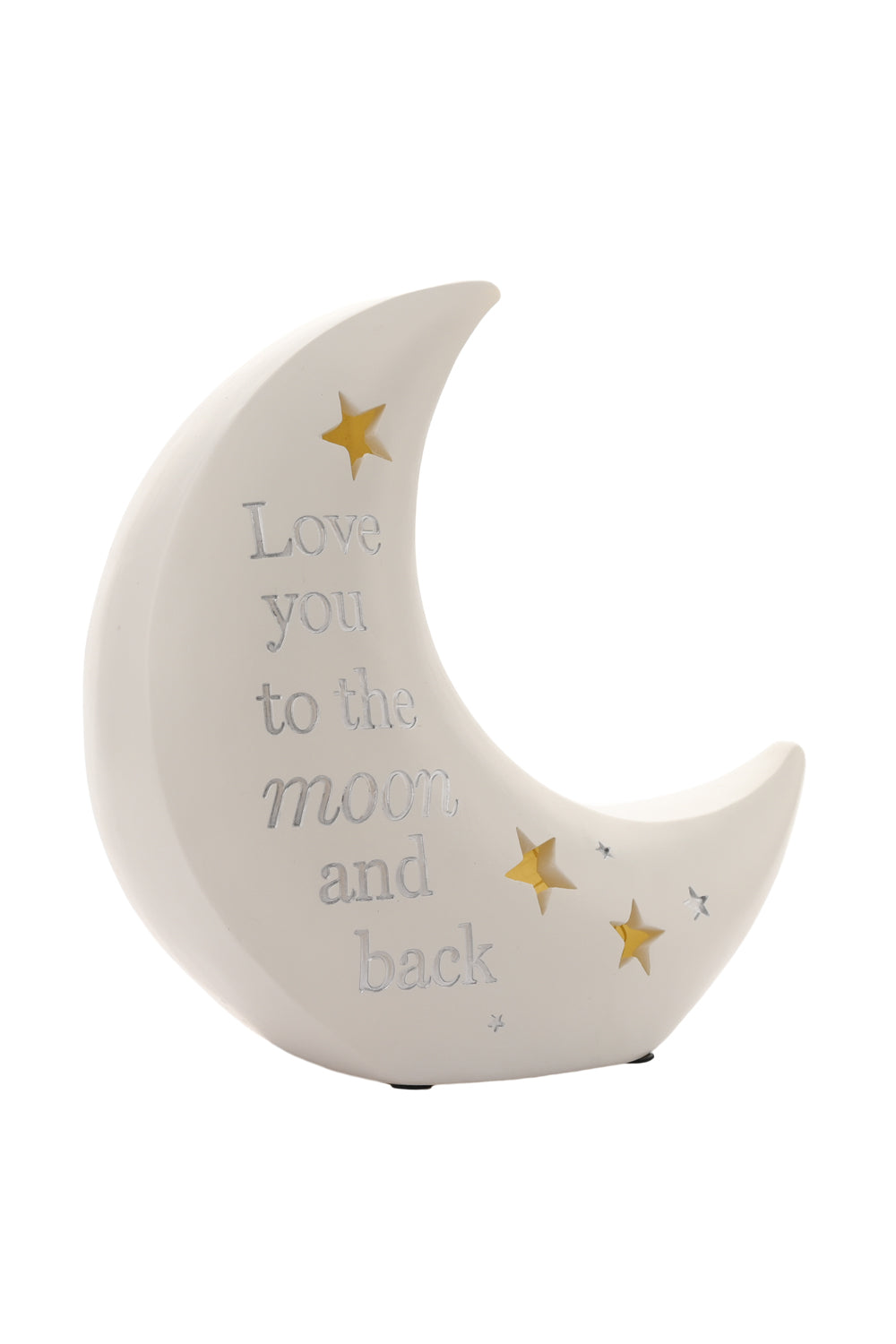 Bambino Bambino Moon Shaped Resin Night Light "Love you to the Moon" 3 Shaws Department Stores