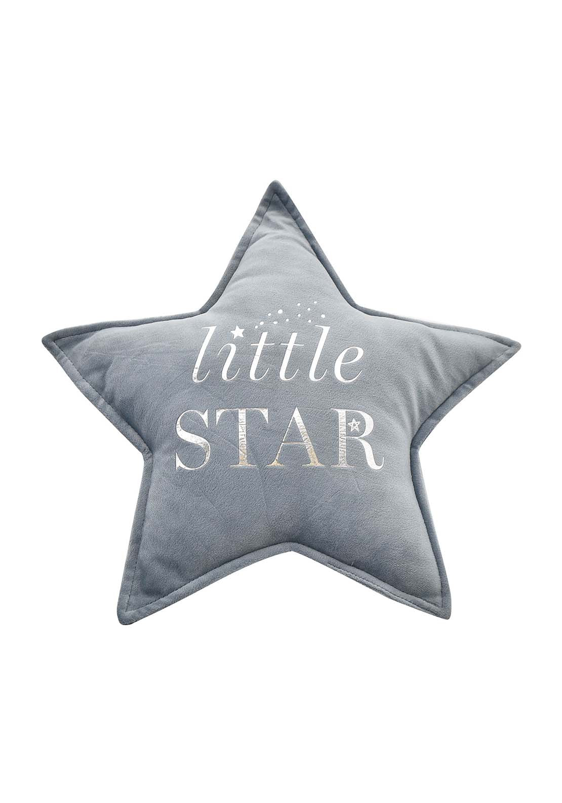 Bambino By Juliana Little Star Velvet Cushion 30Cm Blue 1 Shaws Department Stores