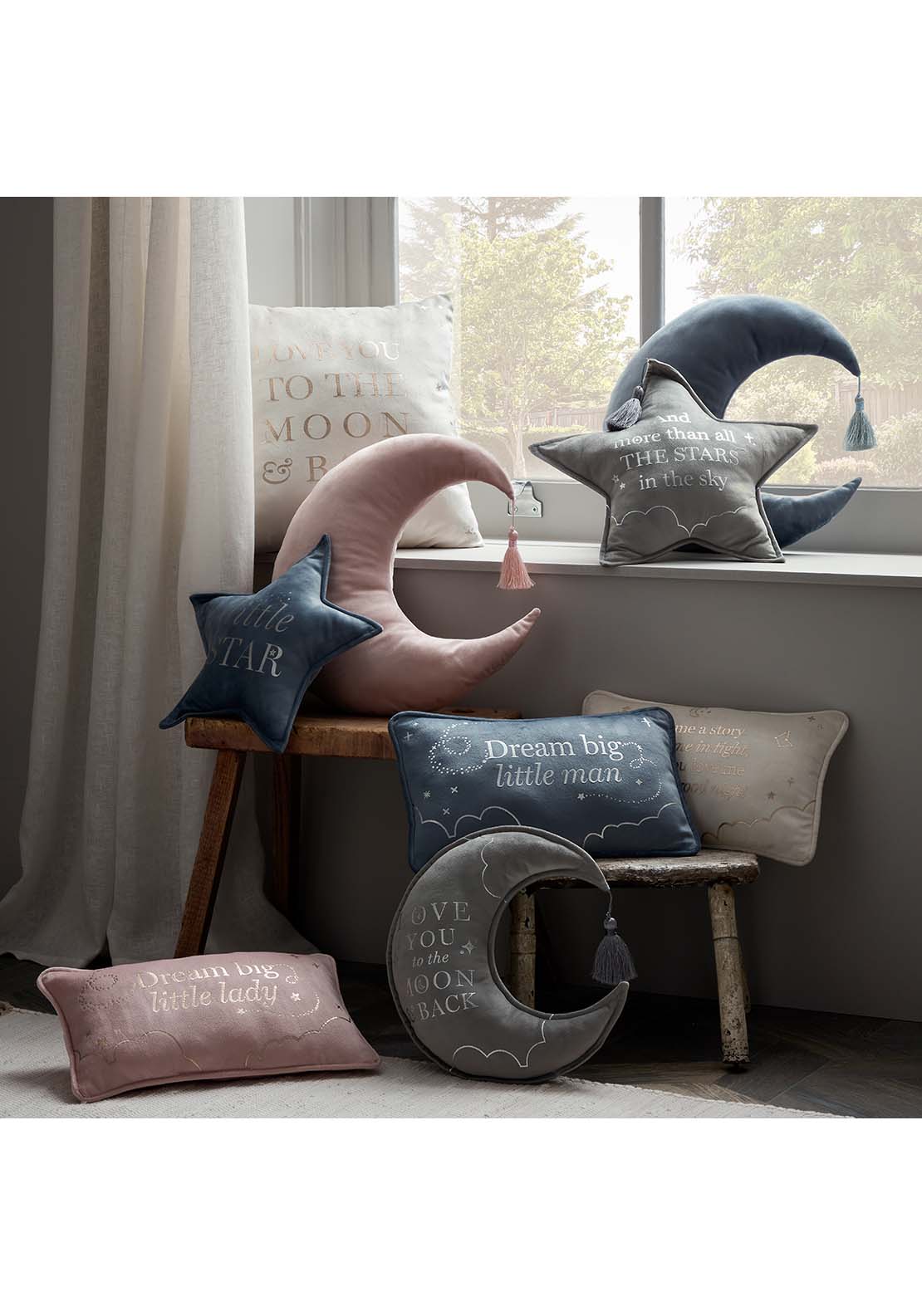 Bambino By Juliana Rectangle Velvet Cushion "Little Lady" 33Cm 2 Shaws Department Stores