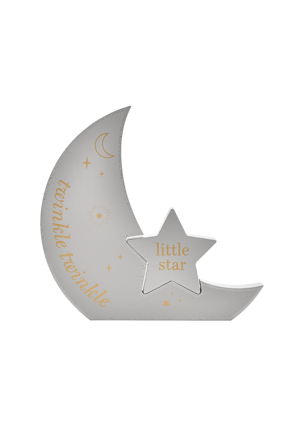 Bambino Bambino Wooden Moon Plaque "Twinkle Twinkle" 18cm 1 Shaws Department Stores