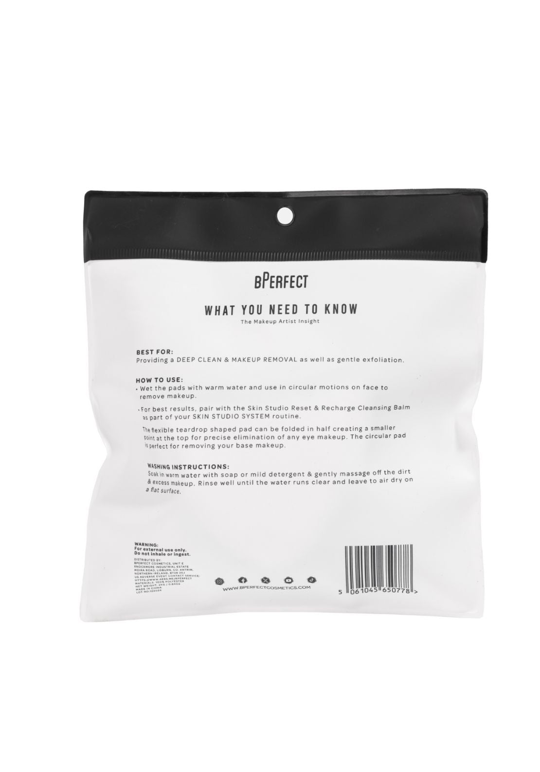 Bperfect Skin Studio Face & Eye Makeup Cleansing Pads 5 Shaws Department Stores