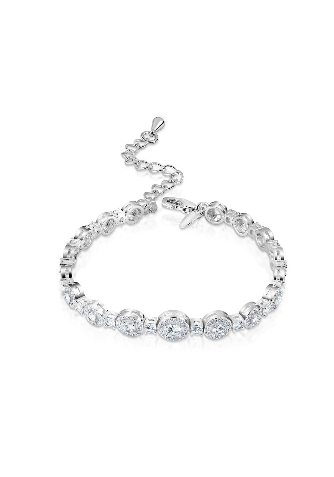 Petite Cubic Zirconia Bracelet Silver – Shaws Department Stores