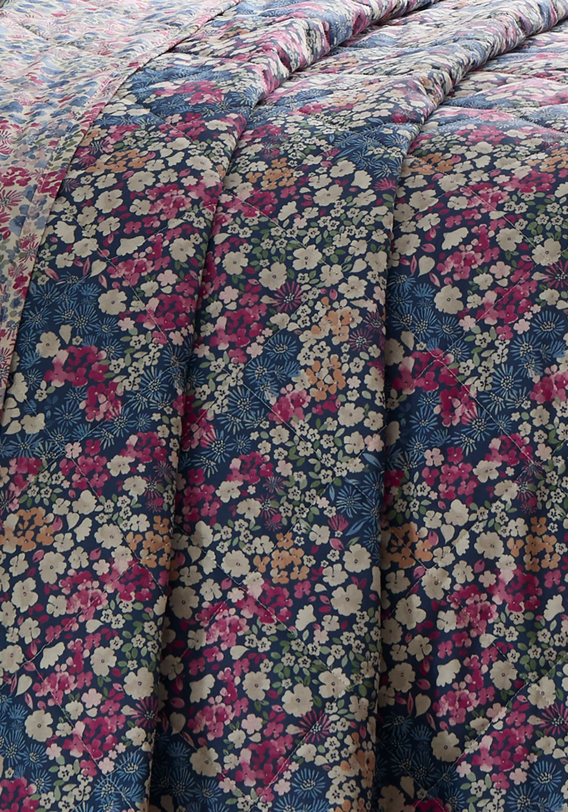 Heather & Ferne Esther Bedspread - Navy 3 Shaws Department Stores