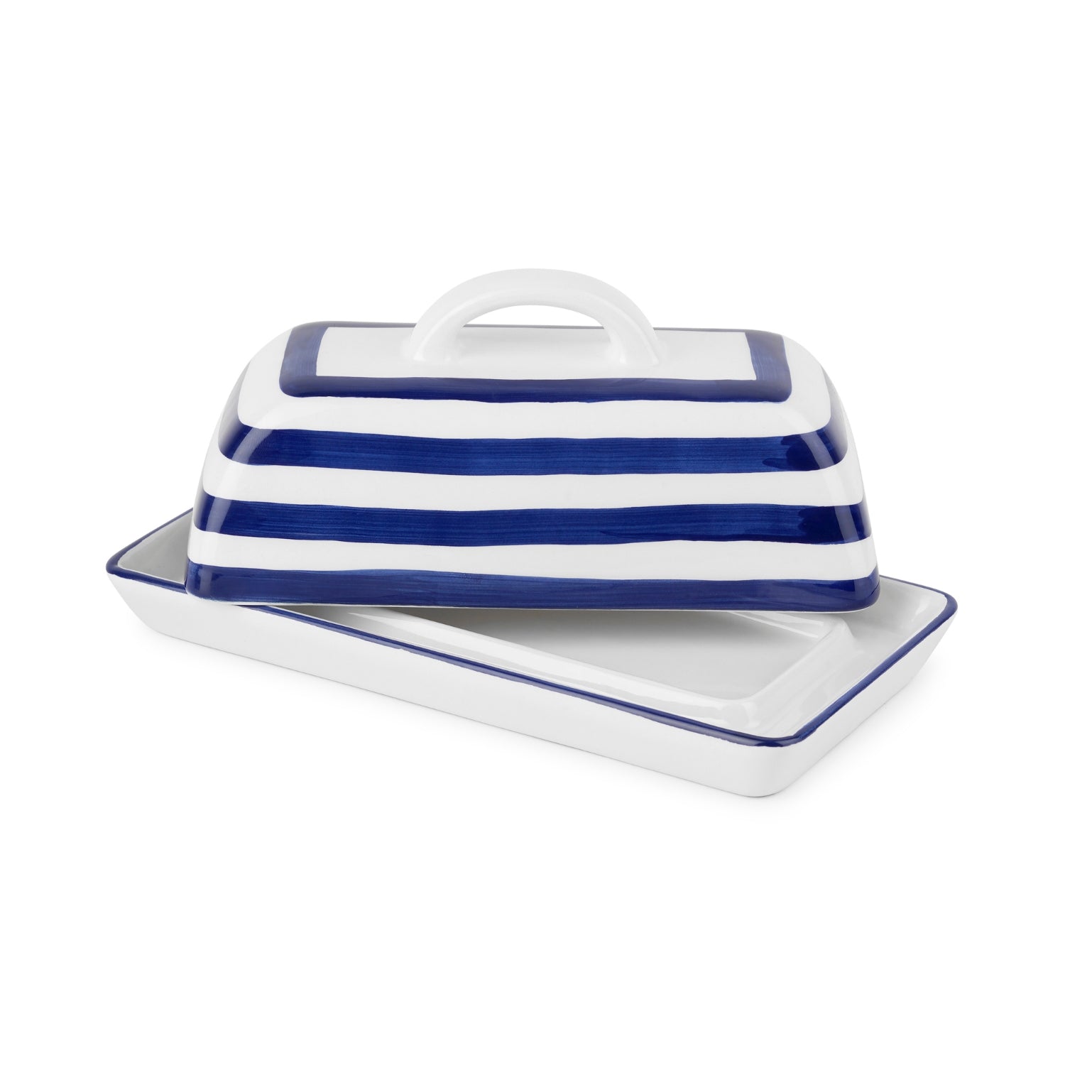 Newbridge Silverware Blue Stripe Butter Dish 1 Shaws Department Stores