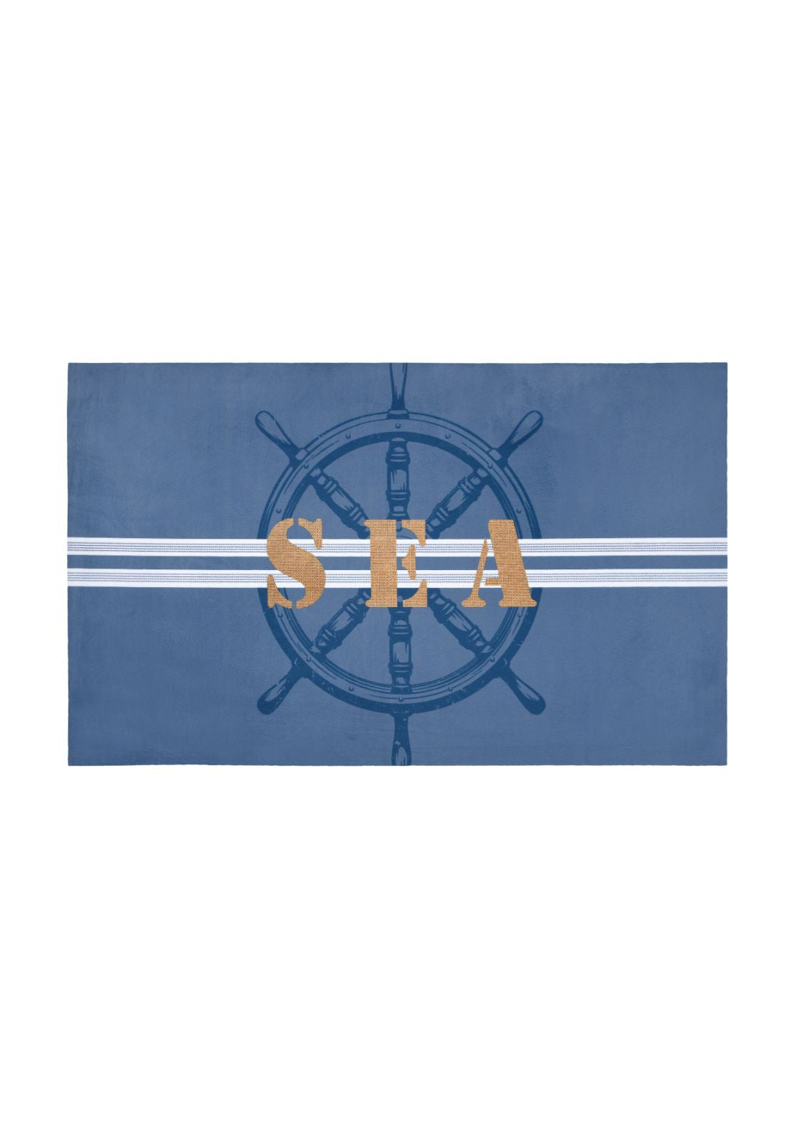 The Home Collection Maritime Printed Floor Mat - Blue 1 Shaws Department Stores